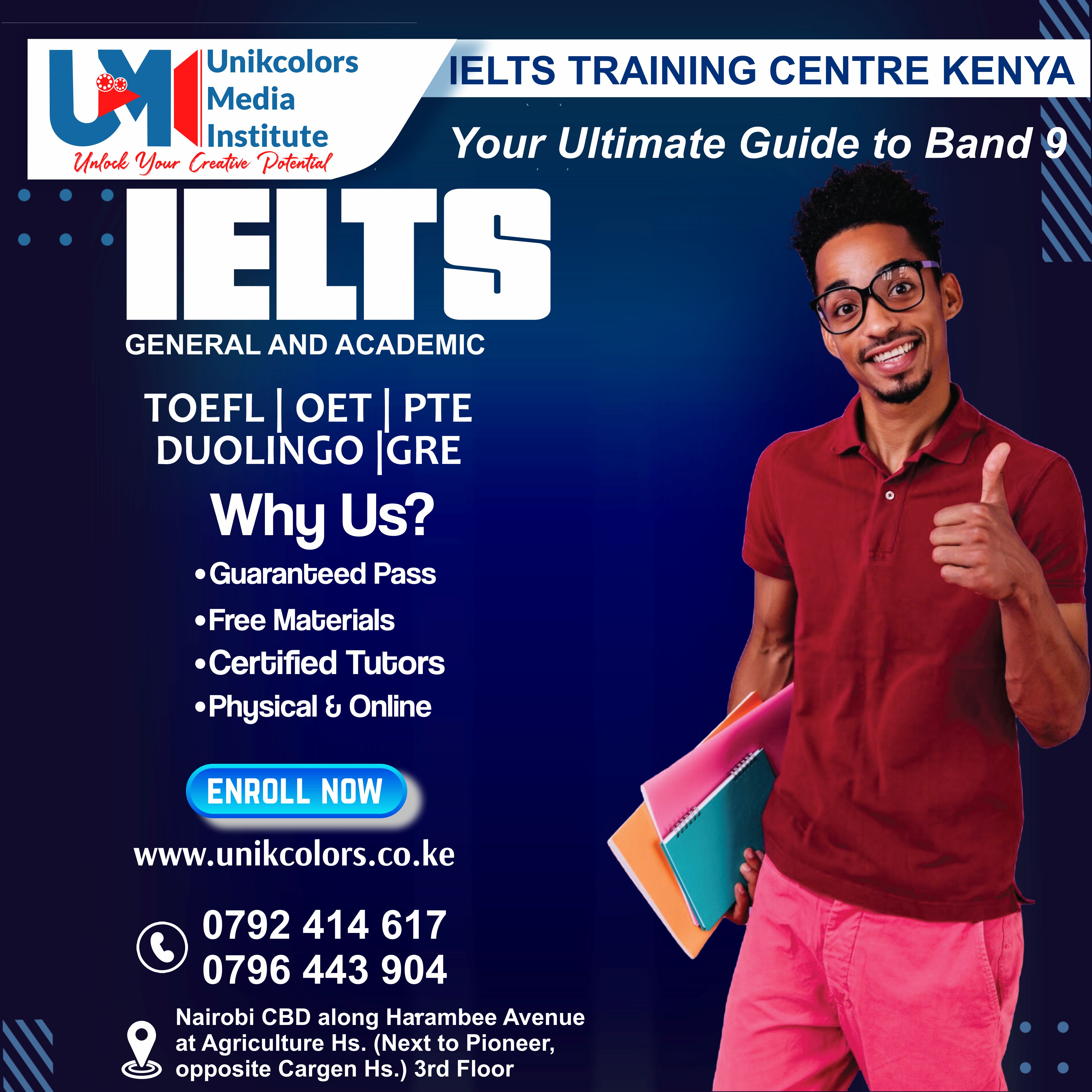 IELTS TRAINING CENTRE KENYA - IELTS PREPARATION | OET | TOEFL | PTE | GRE | DUOLINGO